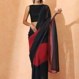 Jaipur Kurti Multicolor Solid Saree with Unstitched Blouse-picture-40