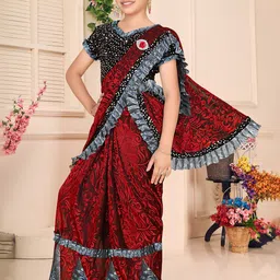 HARPITA Floral Sequinned Ready to Wear Saree-image-54