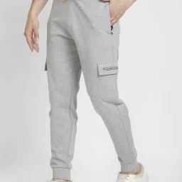 Spykar Ecru Melange  Regular Fit Joggers image 3