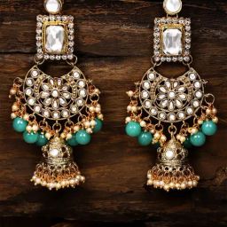 Zaveri Pearls Multicolor Alloy Jhumki Earrings-34