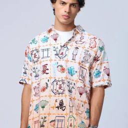 The Souled Store White Relaxed Fit Printed Shirt-image-57