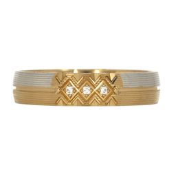 BHIMA 22K BIS Hallmark 916 Purity Yellow Gold Designer Horizonal Ring for Men-52