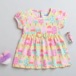 Bumzee Girls Multicolor Printed Frock-image-35