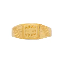 C. Krishniah Chetty Group 22k Majestic Emblem Gold Ring for Men-picture-14
