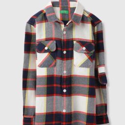 United Colors of Benetton Boys Multicolor Cotton Blend Checkered Shirt-image-35