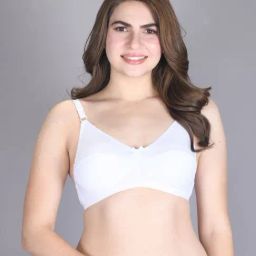 Lux Venus White Full Coverage Non-Wired Bra With Adjustable Strap-picture-0