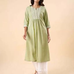Rangmanch by Pantaloons Sage Embroidered Kurtas-picture-45