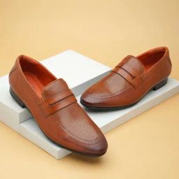 Ruosh Men's Tan Formal Loafers-image-77
