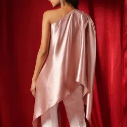 Binfinite Pink Jashn Classic Metallic Embellished Cape-image-36