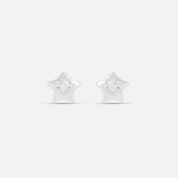 Happy Star Silver Stud Earrings for Women 925 Silver-47