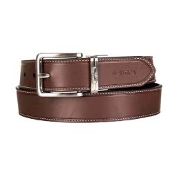 Nautica Brown Leather Reversible Belt for Men-picture-33