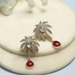 Biba Golden Red Earrings for Women-picture-43