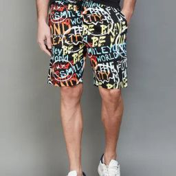 SmileyWorld Multicolored Cotton Regular Fit Printed Shorts-image-42