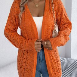 StyleCast x Revolte Women Self Design V Neck Longline Shrug-picture-28