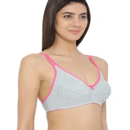 Clovia Grey Non-Wired Non-Padded Full Coverage Bra image 4