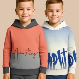 Hellcat Orange and Beige Regular Fit Printed Sweatshirt - Pack of 2-picture-14