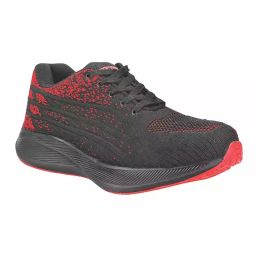 Fuel Steel Toe Safety Shoes Low Ankle Single Density PU Sole Black and Red, TRENDY Size UK 9-image-15
