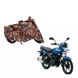 Auto Pearl Waterproof Two Wheeler Cover For Bajaj Platina 100 DTS-i (Green & Multi Color)-image-71