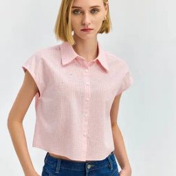 Cover Story Pink Stripe Relaxed Shirt-image-52