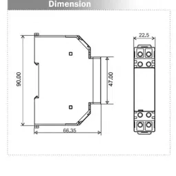 Multispan SPP-22(Single Phase preventor) Voltage and Current Protection Relay (Din rail) image 2