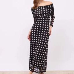 Styli Black Regular Fit Printed Dress-image-62