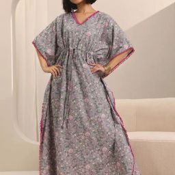 Libas Grey Printed Kaftan-image-42