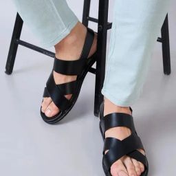 Regal Men's Black Back Strap Sandals-picture-37