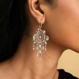Shaya 925 Oxidized Silver Mast Mahaul Earrings-image-78