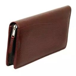 Sukeshcraft Wave Cheque Book Holder for 50 Cheque Leaf/10 Cards/Currency Brown-picture-27