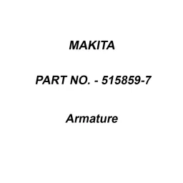 Makita 240 V Armature for MT870, Part No 515859-7-47