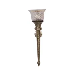 Fos Lighting Regal Hand Carved Conical Mashal Torchiere Wall Sconce - MashalCone-B-KapaLustCut-WL1-image-8