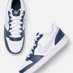 Nike Boys Perforations Court Borough Low 2 (GS) Leather Regular Sneakers-image-93
