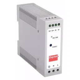 DAYTON 50 W, 1 DIN Rail Single Phase DC Power Supply, 33NT21-26