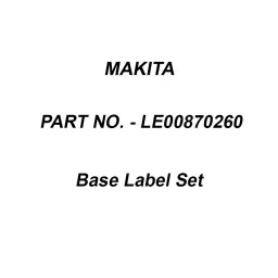 Makita Base Label Set Suitable For SK105D, Part No LE00870260-picture-38