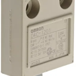Omron D4C-1201 (Inrush Current NC: 20 A NO: 10 A Operating Force 11.77 N) General Purpose Vertical L-38
