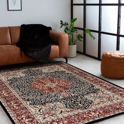 Carpet Decore Black Ethnic Motifs Water Resistant Nylon Carpets-image-34