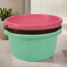 Aura Brown & Green 3 Pieces Bath Accessories-17