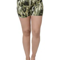 Da Intimo Olive Camo Polyester Shorts-image-18