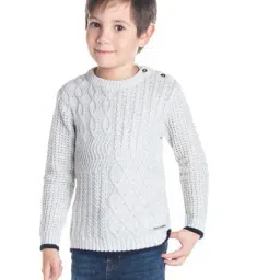 Cherry Crumble By Nitt Hyman Kids Light Grey Textured Sweater-image-59