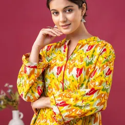 mokshi Abstract Printed Top With Trouser Co-Ords image 1