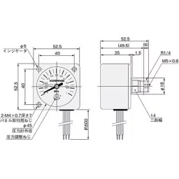 KOGANEI Pressure Gauge with Built-in Switch, GS1-50-DL-image-84