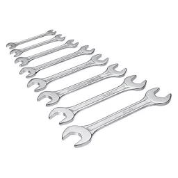 B K Jagan & CO Double Ended Spanner Set Chrome Vanadium Steel Box Type Polished Grey-22