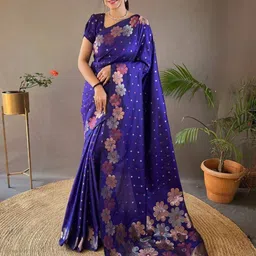 Sitanjali Woven Design Silk Blend Kanjeevaram Saree-image-66