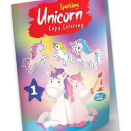 Sparkling Unicorn Copy Colouring Book - 1-18