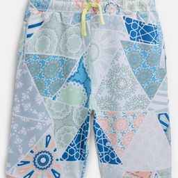 Guess Geometric Printed Shorts - Blue-image-4