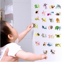JAAMSO ROYALS Nursery 26 English Letter Self Adhesive VInyl Wall Sticker (70 CM x 10 CM)-12