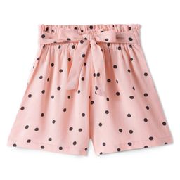 CrayonFlakes Polka Dots Printed With Attached Belt Shorts - Peach-image-27