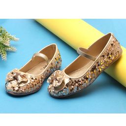 boyz n galz Sequins Embellished Bow Applique Detailed Ballerinas - Gold-image-40