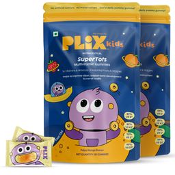 PLIX SuperTots Multivitamin Gummies For 5 years & above | Mango flavored | Daily use | No added sugar | 60 Gummies-54