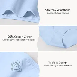 Diving Deep Women Plus Size Pack of 3 Cotton Hipster Briefs-30